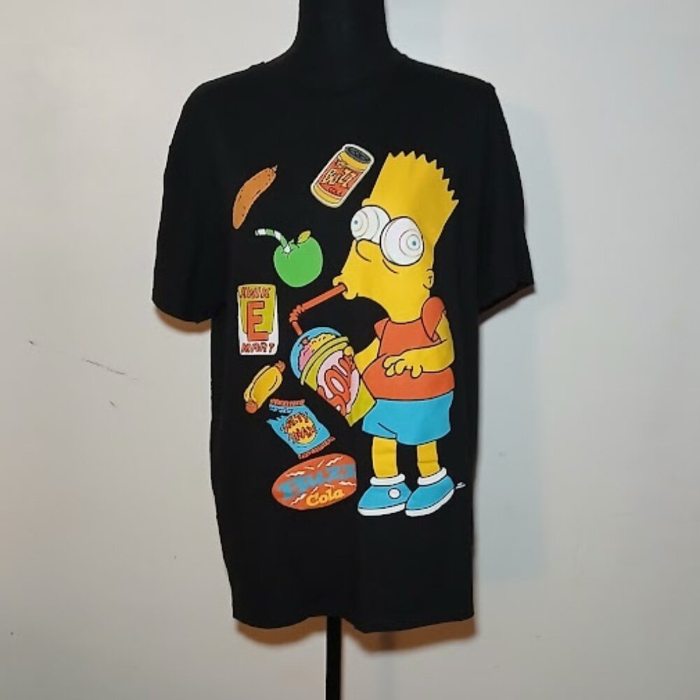 The Simpsons Bart Squishee Brain Freeze Kwikemart Tee Size Large